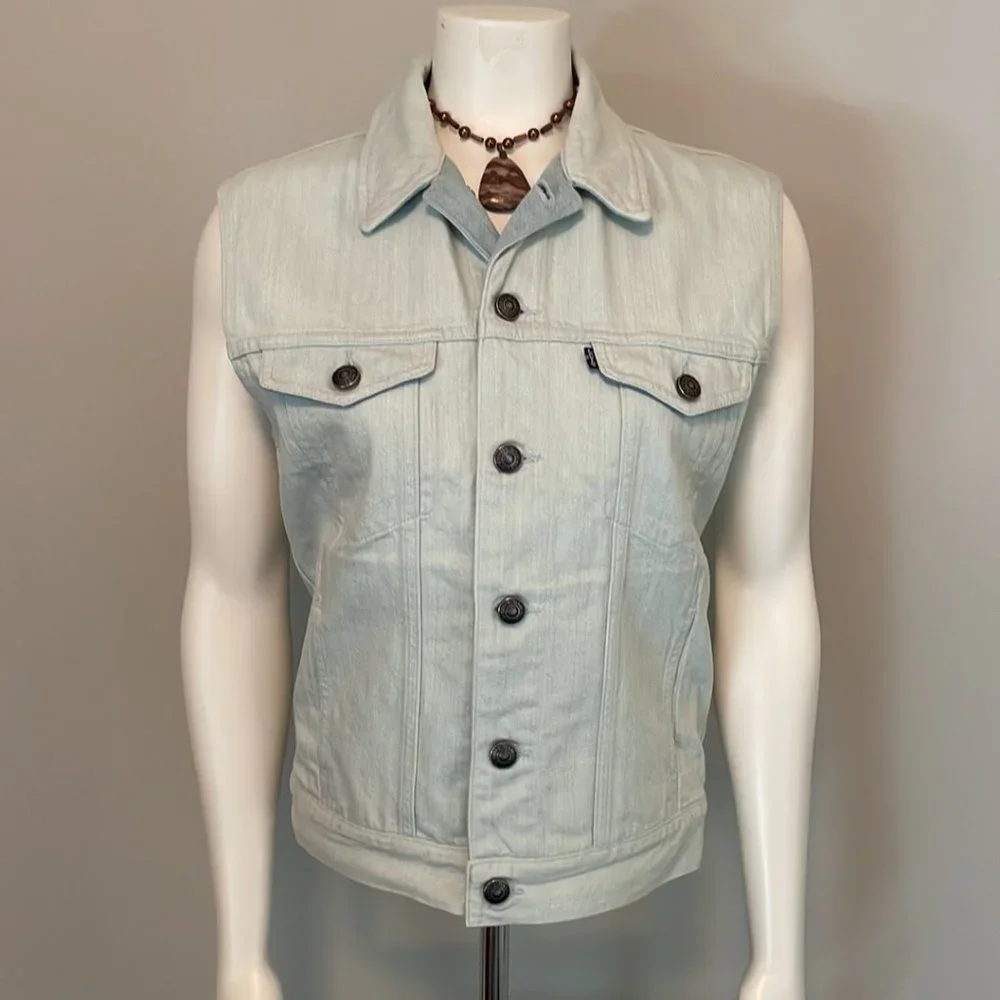 Levi's Made & Crafted $195 Levi Strauss & Co. Denim Trucker Sleeveless Vest